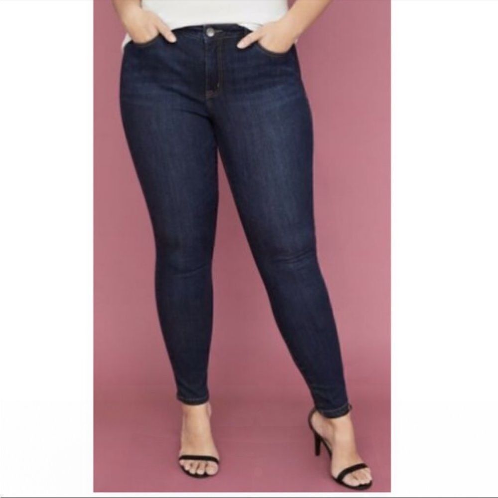 ✨HP✨Lane Bryant Women's Skinny Ankle Genius Fit Dark Wash Jeans✨